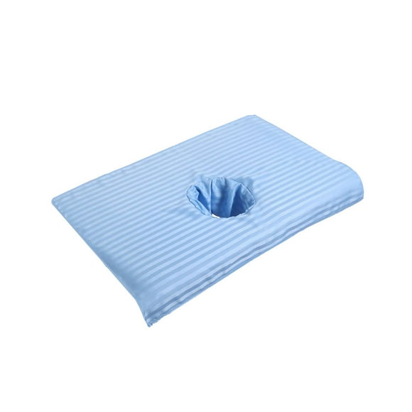 Yuarrent Algodón masaje cara agujero cubierta de un solo transpirable cosmético belleza cama toalla cojín reposacabezas ropa de cama almohadillas Juegos de cama Azul claro Yuarrent HA065400-01