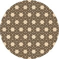 thumbnail image 1 of Ahgly Company Tapis Rond Lavable en Machine Intérieur Transitionnel Pêche Orange Profond, 3 Pieds Rond, 1 of 7