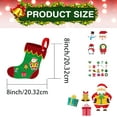 thumbnail image 2 of 48 Sets Christmas Craft Kits with Stickers for Kids Christmas Stockings Christmas Tree Stockings Ornaments Kit Make Your Own Christmas Craft DIY Stockings Cutouts, 2 of 4