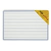 School Smart Dry Erase Pupil Boards, Ruled, 12 x 18 Inches, White, Pack of 10