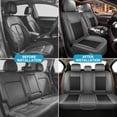 thumbnail image 5 of DIKSOAKR Car Seat Covers Full Set for Honda CR-V 2007-2025 2026 Front and Back Seats Breathable Cooling Leather Seat Cover Car Seat Protector Grey,Full Set(2 Row 5 Seats), 5 of 10