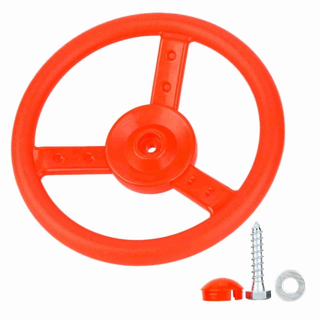 Columpio de juguete con volante pequeño Nikou para patio de juegos al aire libre plástico rojo