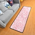 thumbnail image 5 of Kitchen Rugs and Mats Non-Skid Washable Runner Rugs Pink Rose Flower Floral Long 72x24 inch for Floor Cushioned Hallway Entryway Indoor 2x6 Cute, 5 of 7