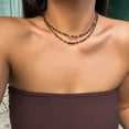 thumbnail image 1 of 2023 Tendance Bijoux Élégants Mariage Collier Grande Perle pour Femmes Mode Perle Imitation Pierre Verte Couleur Rose Collier Ras-du-Cou, 1 of 5