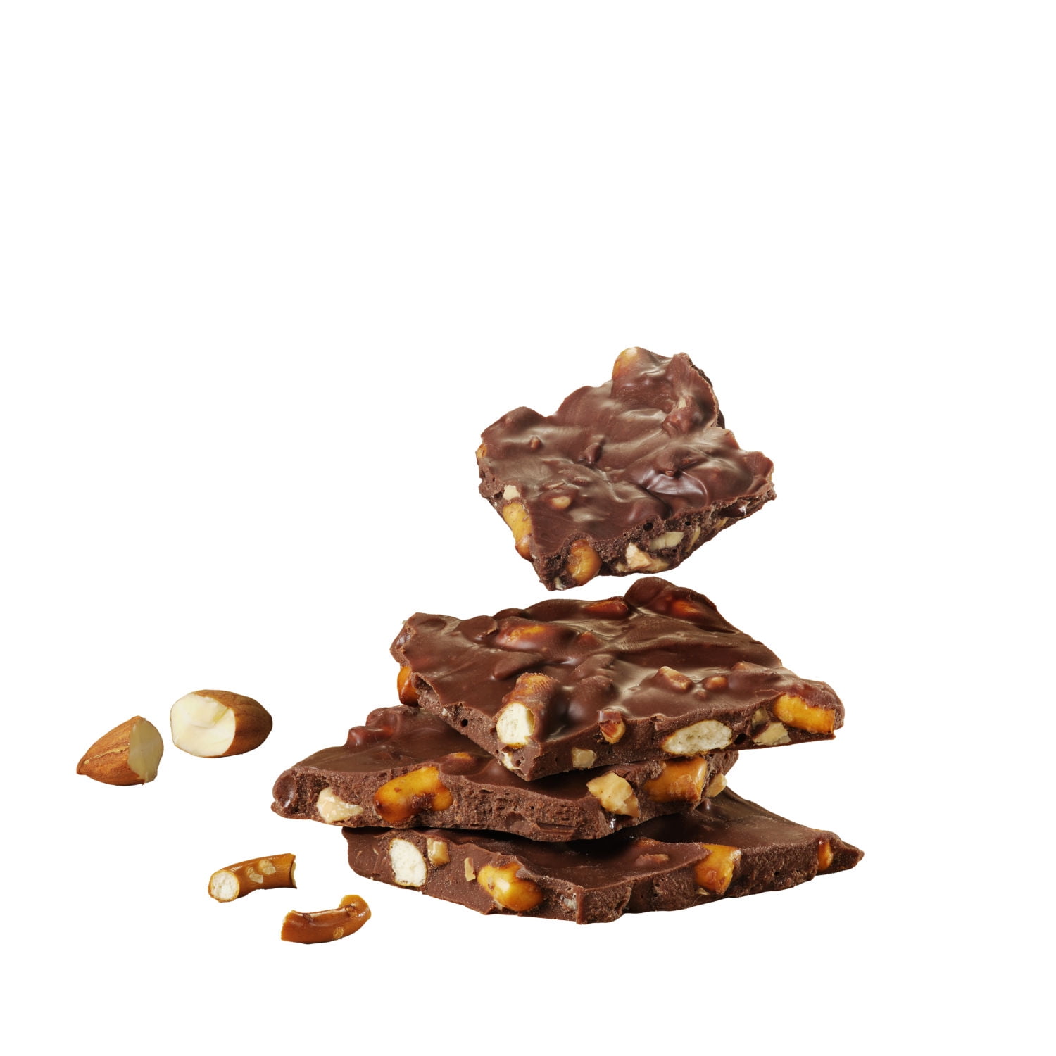 Hershey's Milk Chocolate Candy, Almonds and Salted Pretzels Bark Bag, 6 oz