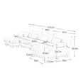 thumbnail image 2 of 173" Modular Sectional Sofa, Oversized U Shaped Cloud Couch with Movable Ottomans and Double-Layer Cushions, Comfy Fluffy Chenille 6 Seat Sofa for Living Room, White, 2 of 9