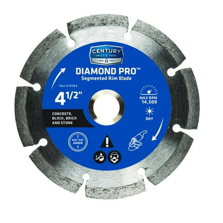 UPC: 0081838754549 | Century Drill & Tool 75454 4.5 in. Diamond Segmented Rim Saw Blade