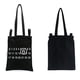 thumbnail image 3 of Canvas Bag Concise Style Canvas Bag Black Print Shoulder Bag Shopping Bag Tote Bag, 3 of 5