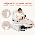 thumbnail image 4 of MAMAZING Nursery Rocking Chair Swivel Glider Oversized Recliner with Pockets Electric Power Baby Nursing Chair White, 4 of 10