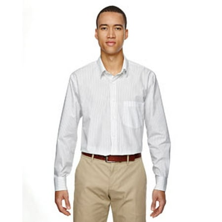 - Ash City - North End Men's Align Wrinkle-Resistant Cotton Blend Dobby Vertical Striped Shirt