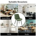 thumbnail image 7 of Kidol & Shellder PU Leather Dining Chair Set of 2, Living Dining Chairs, Modern Armless Kitchen Dining Room Chairs, Upholstered Accent Side Chairs with Metal Legs, Bean Green, 7 of 7