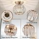 thumbnail image 4 of TTMA Chandelier Crystal Ceiling Lighting Fixture, Small LED Recessed Ceiling Light for Kitchen, Dining Room, Living Room (Gold), 4 of 5