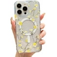 thumbnail image 6 of for iPhone Case,[Compatible with MagSafe] Cute Flower Branch Pattern Design Soft Silicone Clear Soft Shockproof Cover Phone Case (Blue,iPhone 12 Pro), 6 of 6