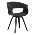 thumbnail image 2 of Hawthorne Collections 19"H Fabric Dining Chair in Black Brush and Charcoal, 2 of 5