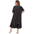 thumbnail image 2 of Sunsent Women's Plus Size Nightgown Comfy Short Sleeve Sleepwear Full-Length Floral Printed Square Neckline Sleepshirt Loungewear XL-5XL, 2 of 8