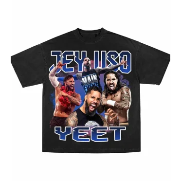 Jey Uso Yeet Tees T-Shirt, Gift For Wwe Fan Unisex T-Shirt, Wrestling Fan Gift,Black Color,Size 2XL