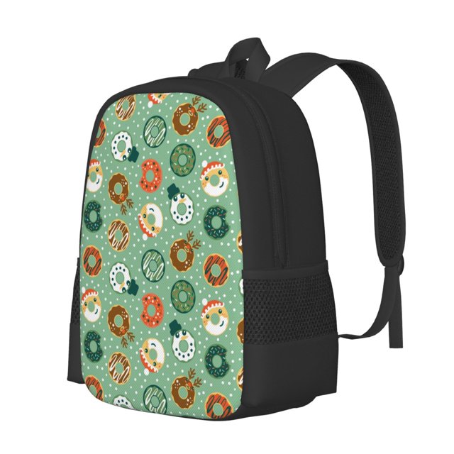Fotbe Christmas Donuts Mochila para Hombre y Mujer - Tela Oxford 600D Resistente - Mochila Impermeable de Gran Capacidad para Escuela, Viajes y Senderismo