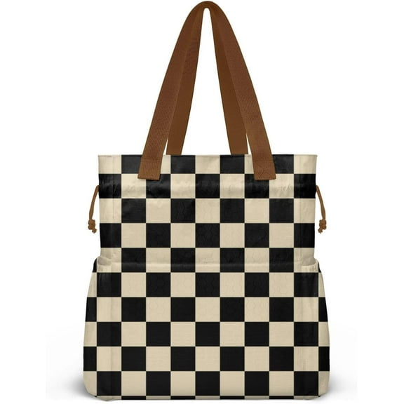 Lunch Bag for Women Insulated Womens Drawstring Lunch Bag for Work, Stain-Resistant Large Lunch Box for Women with Containers, Cinch Closure Cromwell Bag Black Man Reusable Lunch Bag Office