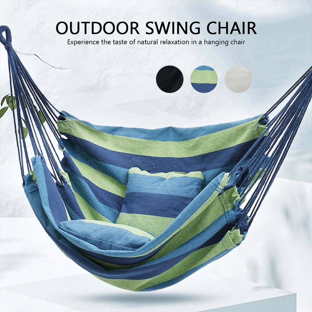 dozenla Hanging Rope Hammock Chair Swing Seat Large Hammock Chair Relax Hanging Swing Chair for Indoor/Outdoor