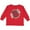 Red, variant on Inktastic Though She Be But Little She is Fierce with Flower Circle Illustration Girls Long Sleeve Toddler T-Shirt