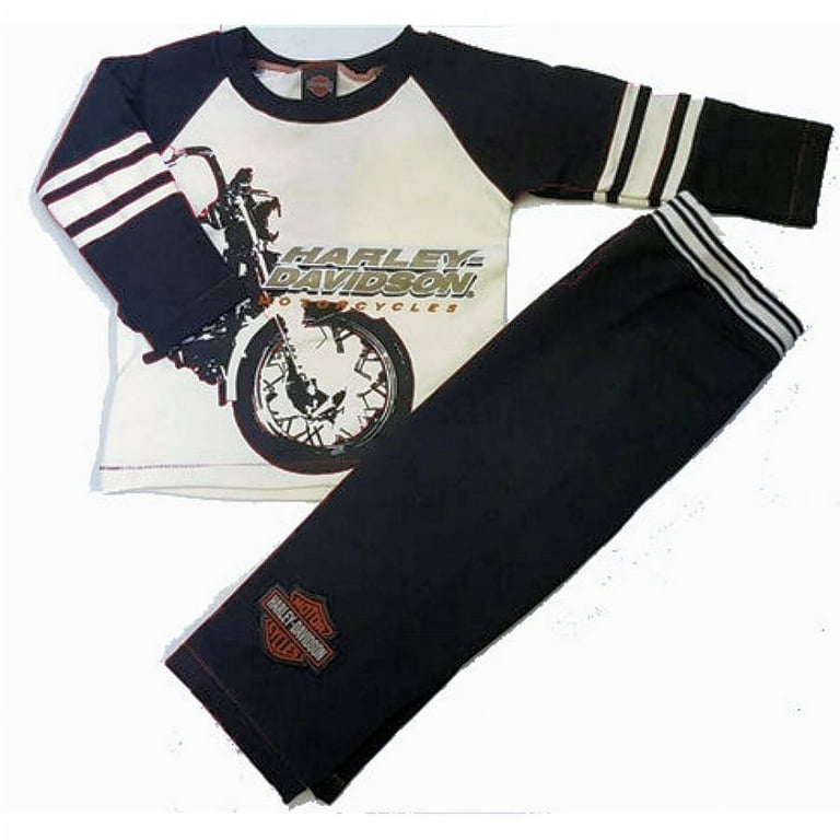 Harley-Davidson Toddler Boys Motorcycle Fleece Shirt & Sweat Pants Outfit 2T