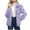 Purple, variant on Women's Coats Oversized Jean Jacket for Women Women's Casual and Winter High Collar Long Sleeve Loose Iron Button Plain Coat without Hat Casual Coat / Pink S