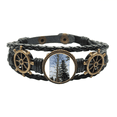 thumbnail image 1 of Sin hojas de abeto Pulsera marina tejida en cuero, 1 of 4