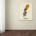 thumbnail image 3 of Trademark Fine Art "Sweden Watercolor Map" Canvas Art by Michael Tompsett, 3 of 3