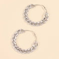 thumbnail image 4 of Wmkox8yii Earrings For Women,Exaggerated Creative Earrings Woman Personality Punk Big Circle Earrings Thick Chain Ear Studs, 4 of 7