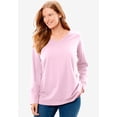 thumbnail image 4 of Woman Within Plus Size Perfect Long-Sleeve V-Neck Tee, 4 of 6