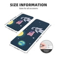 thumbnail image 2 of Fuzoiu Astronaut With USA Flag Print Kitchen Floor Mat 2 Sets,Kitchen Rugs and Mats,,Non Skid Waterproof Kitchen Floor Mat for Kitchen,Home Office,Sink,Laundry, 2 of 6
