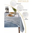 thumbnail image 2 of Navy Blue Coastal Wave Table Cloth, Summer Modern Ocean Beach Waterproof Tablecloth for Square Tables, Reusable Washable Fabric Table Cover for Restaurant Kitchen Dining Tables 60"x60", 2 of 6