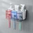 thumbnail image 1 of Cqxid Rack Under $10 Wall Mounted Convenience Toothbrush Holder Toothpaste Stand With Super Sticky Pads For Bathroom New, 1 of 5