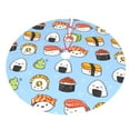 thumbnail image 3 of Kll 36" Christmas Tree Skirt Kawaii Sushi (2) Xmas Tree Skirts Mat For New Year Xmas Holiday Party Indoor Outdoor Home Decoration, 3 of 9