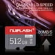 thumbnail image 3 of MicroSDXC de 512 GB, velocidad ultra rápida (U3/V30/A2), ideal para cámaras de vigilancia, tabletas y grabación en 4K, con adaptador SD, 3 of 8
