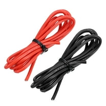 14 Gauge Silicone Wire 14AWG Stranded Wire Tinned Copper Wire High Temp Wire Black/Red 1.5m/4.92ft 2pcs