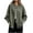 06#Dark Green, variant on Women's Frog Button Mandarin Collar Shirt Long Sleeve Lantern Sleeve Loose Cotton Blouse Casual Open Front Top M