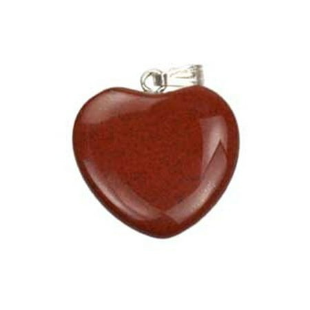 Ocean Jasper Pendant - Red Jasper Tumbled Heart Gemstone Pendant Energy of Empowerment