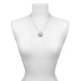 thumbnail image 3 of Delight Jewelry Silvertone Raphael Angel in Rope Wreath Gymnastics Ring Charm Necklace, 18", 3 of 4