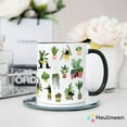 thumbnail image 7 of Cats and Plants Pink Accent Mug 11Oz, Gifts for Plants and Cats Lovers, Cat Themed Gifts For Women, Men, Plant Mom Gifts for Mom and Dad, Christmas Coffee Cups, Gifts For Gardeners Plant Lovers, 7 of 7