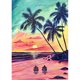 thumbnail image 1 of Pintura de diamante (DE2199) 5D DIY Dibujo de árbol de coco cuadrado 30x40cm Hugtrwg Para estrenar, 1 of 1
