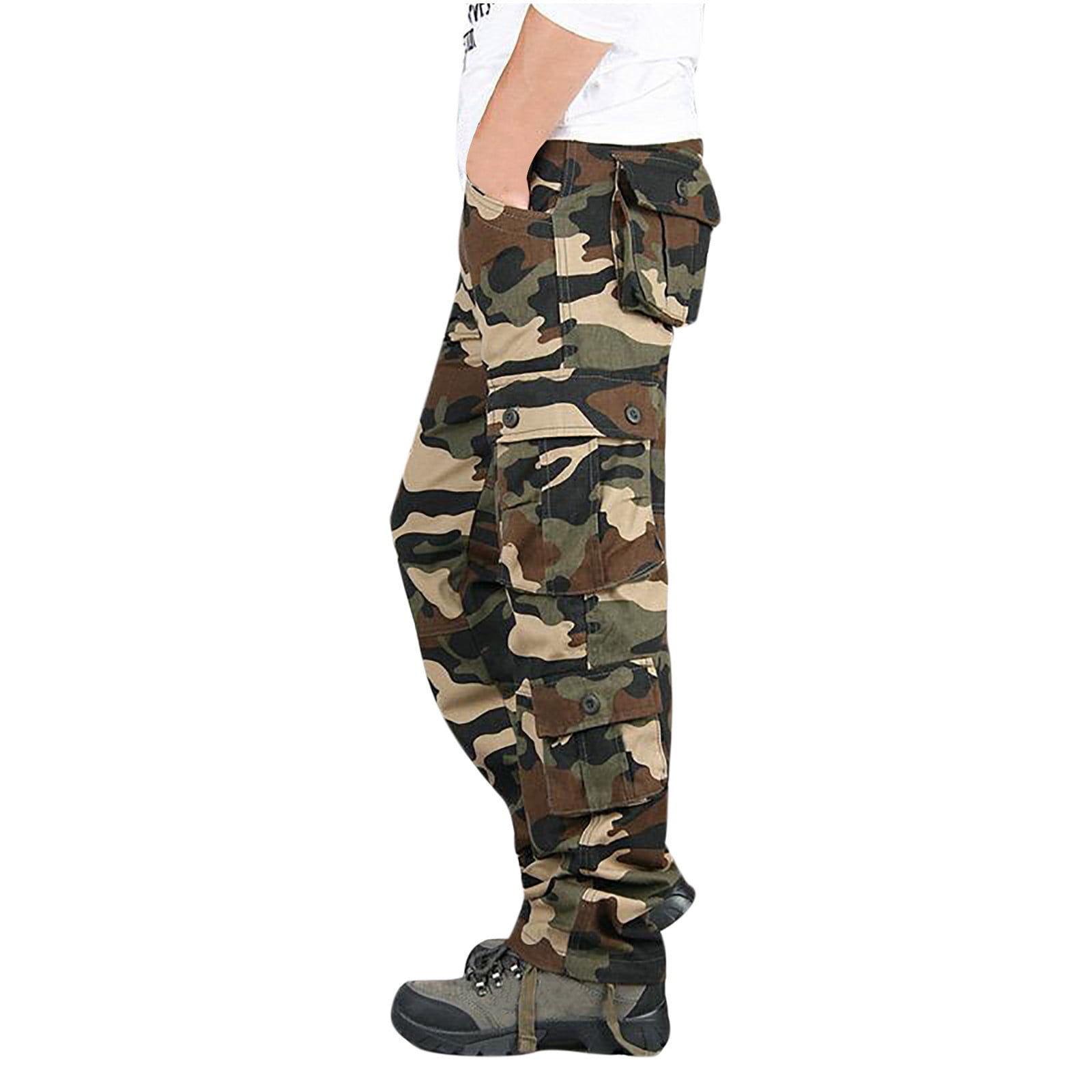 Voncos Men's Big and Tall Cargo Pants- Plus Size Multiple Pockets ...
