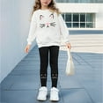 thumbnail image 2 of Gubotare Girls Clothing Set Girls Clothes Outfits Crewneck Cute Print Sweatshirt Top and Pants Size 9-10 (White,9-10 Years), 2 of 4