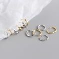 thumbnail image 7 of 925 Sterling Silver Solid Classic Hoop Ring Huggie Earrings Sleeper Ear Piercing, 7 of 7