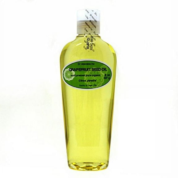 Dr Adorable - 8 oz - Grapefruit Seed Oil - 100% Pure Organic Cold Pressed Natural Hair Skin Care Anti Aging