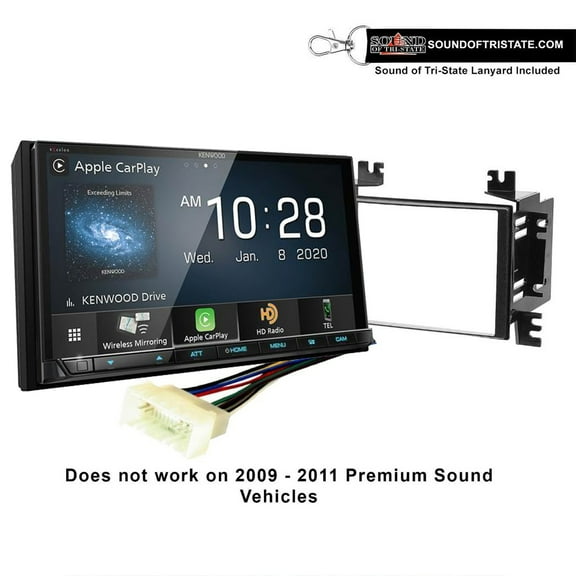 Kenwood DMX957XR 6.8" HD DigI Receiver & Install Kit Fits 06-08 Accent 06-11 Rio