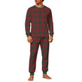 thumbnail image 2 of Pijama navideño para hombre, blusa y pantalones con estampado navideño a cuadros., 2 of 5