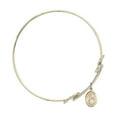 thumbnail image 2 of 8 1/2 inch Round Double Loop Bangle Bracelet w/ St. Monica in Gold-Filled, 2 of 3