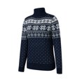 thumbnail image 6 of Musuos Women's Christmas Snowflake Knitted Sweater Long Sleeve High-neck Print Christmas Pullover Knitwear, 6 of 10