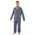 thumbnail image 2 of Bill Baileys Sleepwear Men's Broadcloth Woven Pajama Set (Small T, Navy Checkered), 2 of 3
